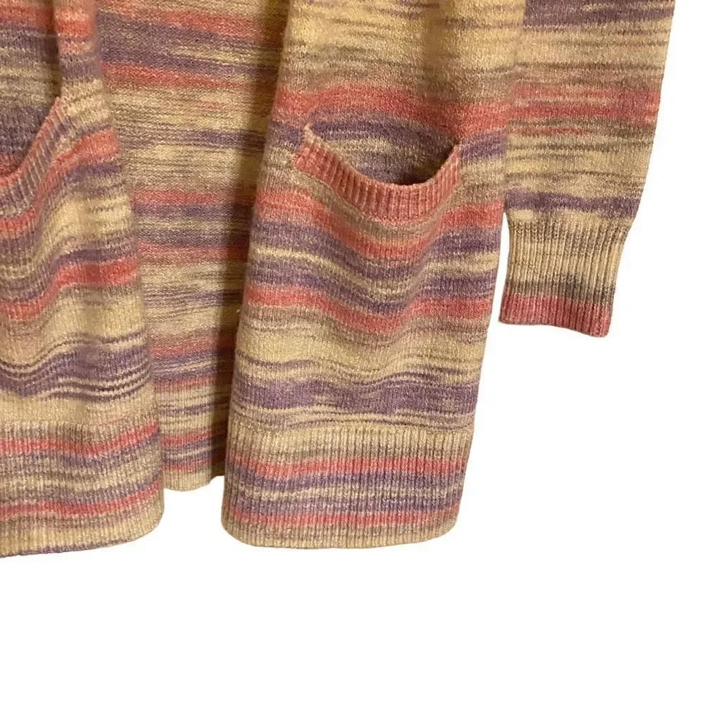 Lucky Brand medium space dye color cardigan pockets